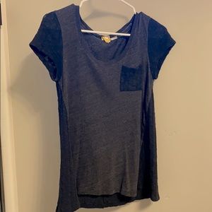 Anthropologie Paper Locket Sweater Back Tee